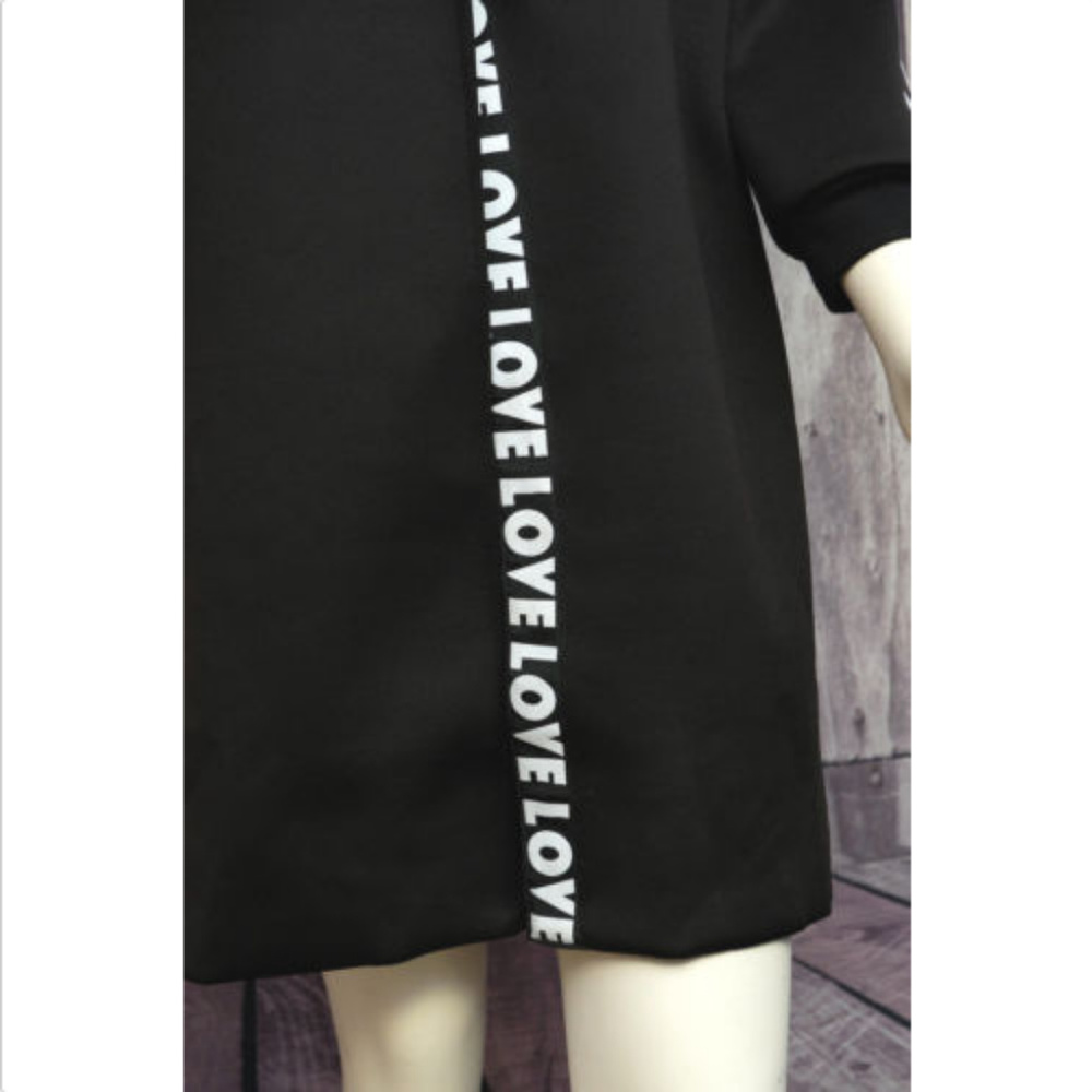 Black Single Button Poly & Spandex Open Front Love - image 2